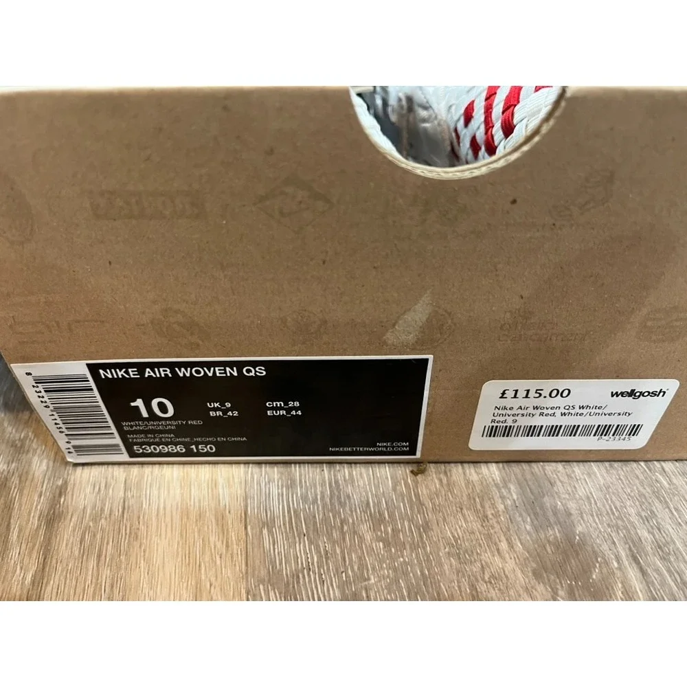 Nike Air Woven QS White University Red White US 10 Worn Twice w/Box